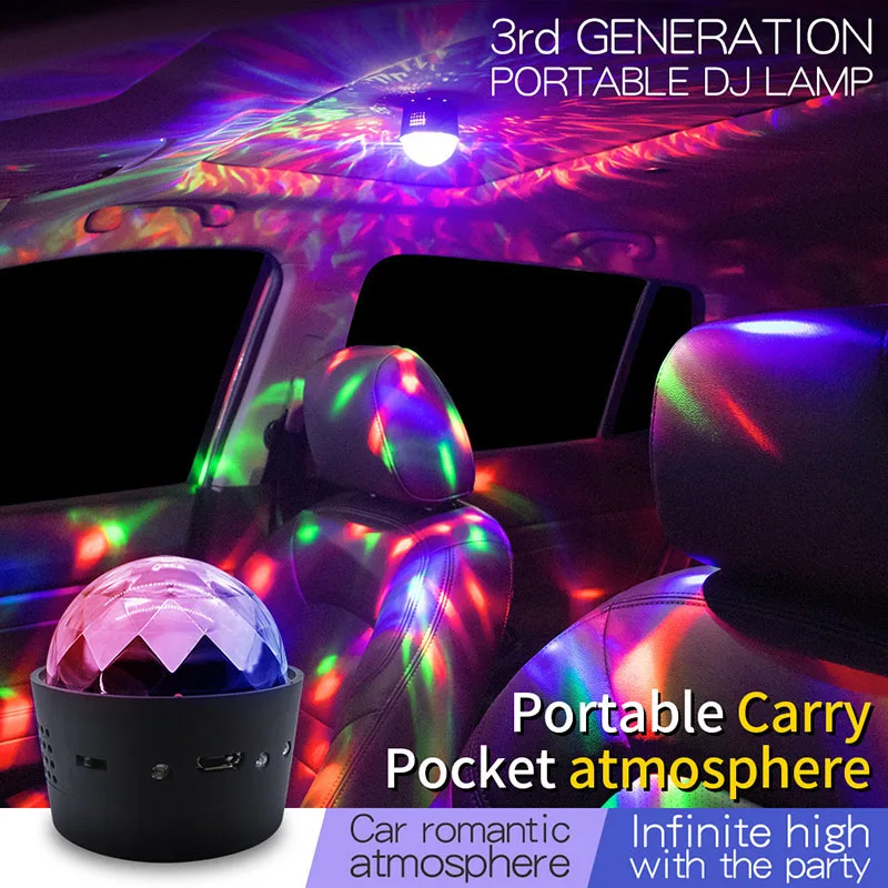 Decorative Lamp Car Lights LED DJ RGB Colorful Party Decoration Stage Effect Auto USB Recharge | Автомобили и мотоциклы