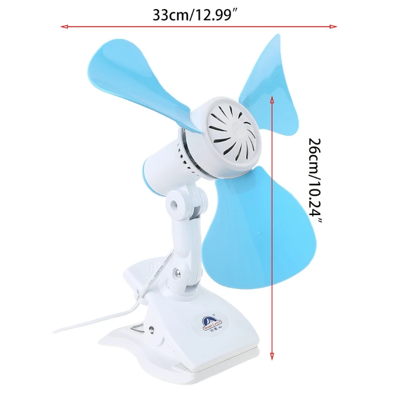 

US Plug AC 220V 10-13inch Mute Electric Clip on Fan Table Desk Fan With Switch for Office Bedroom Home Bed Kitchen and more