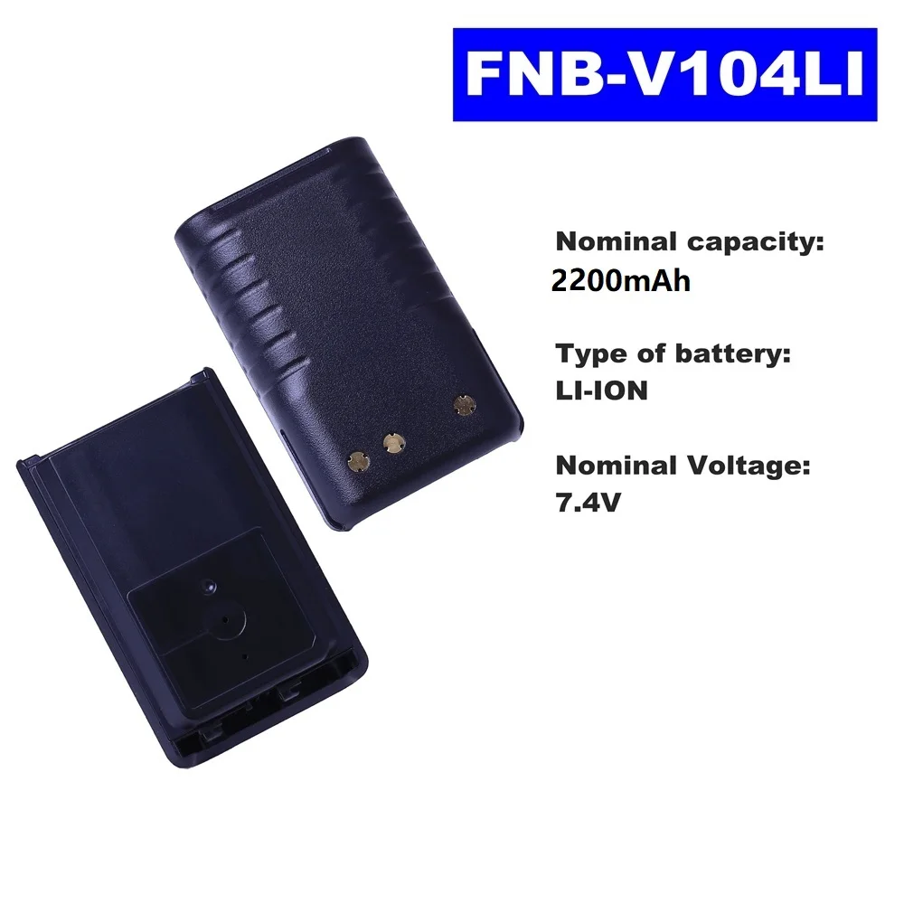 7.4V 2200mAh LI-ION Radio Battery FNB-V104LI For Vertex Standard Walkie Talkie VX231/228/230 Two Way Radio