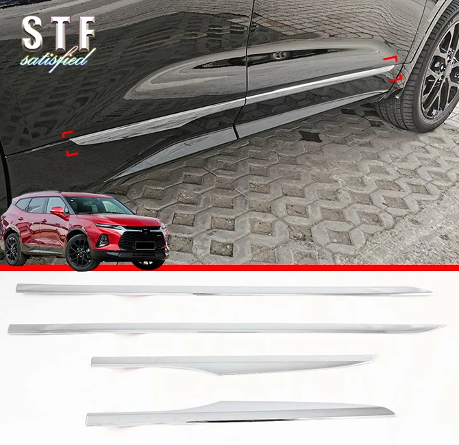 Хромированный АБС пластик украшение для автомобиля боковая дверь тела Chevrolet Blazer