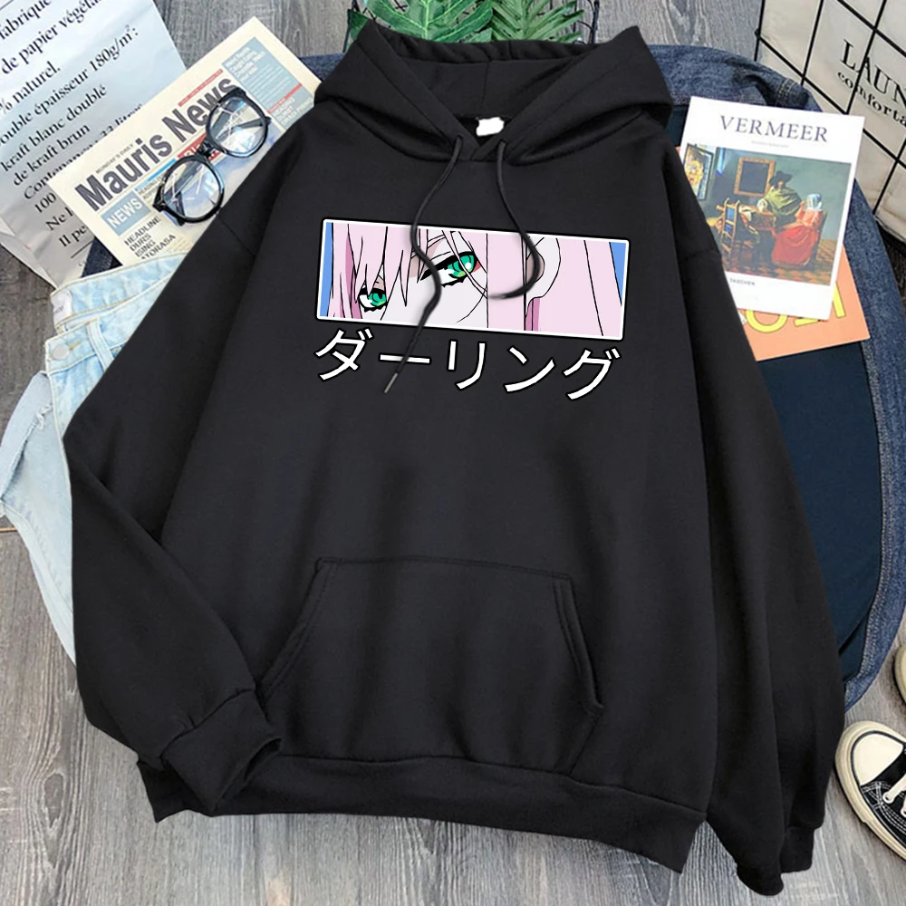 

Darling In The Franxx Zero Two Print Hoodies Man Causal Loose Harajuku Streetwear Hooded Winter Long Sleeve Anime Clothes Hoody