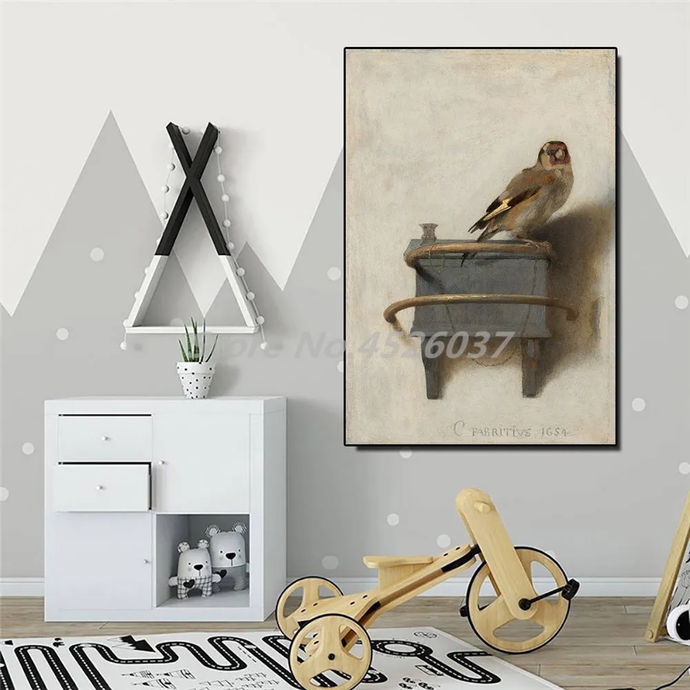 Золотая картина птица животное настенный плакат Картина на холсте украшение для