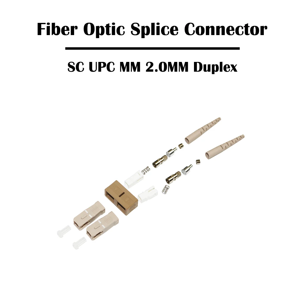 100 шт./лот дуплексный SC оптоволоконный соединитель UPC мм многорежимный 2 0 FTTH с