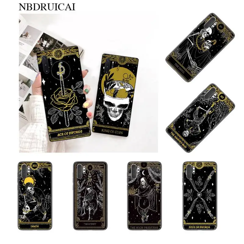 Чехол для телефона PENGHUWAN Death Tarot черный мягкий чехол Samsung Note 3 4 5 7 8 9 10 pro M10 20 30 |
