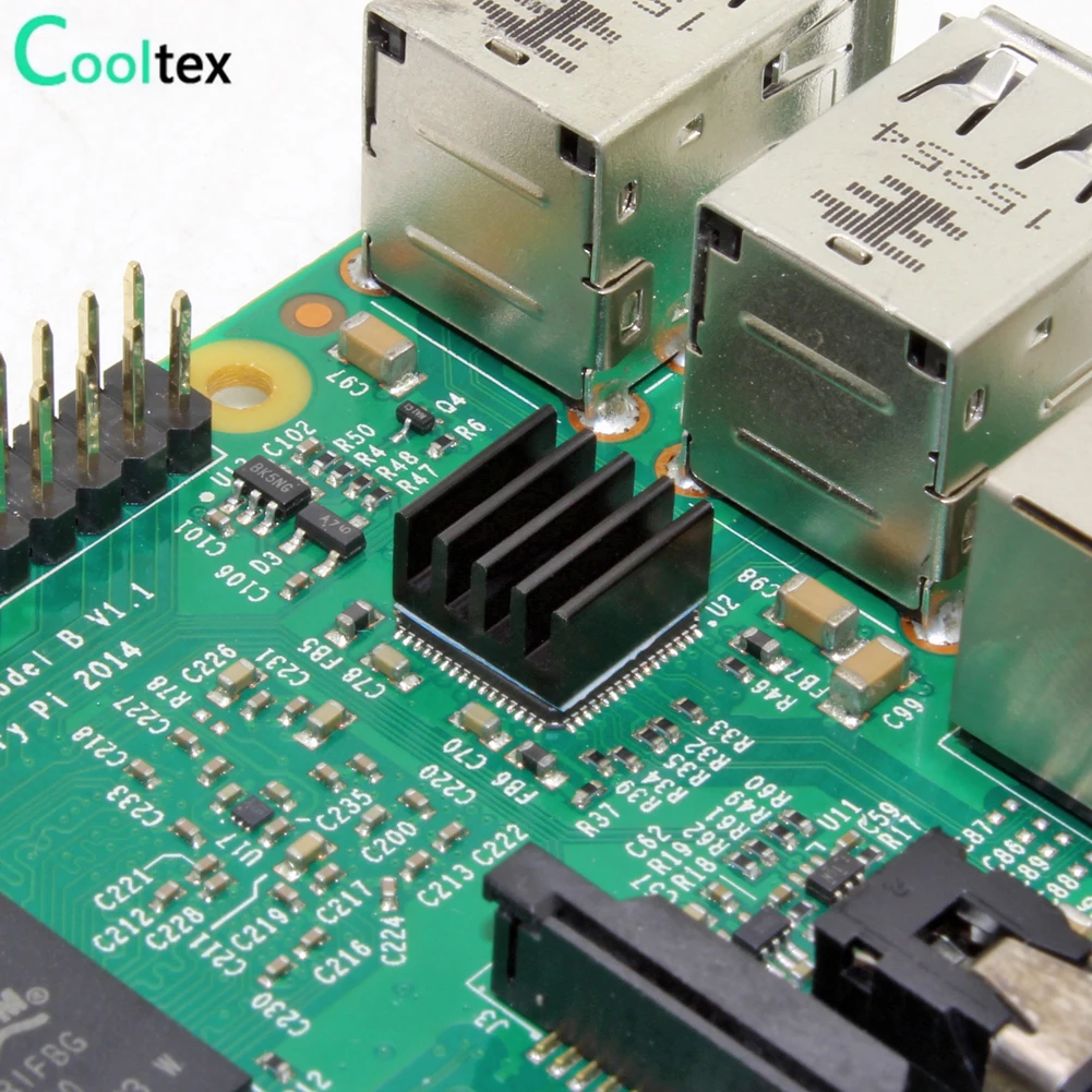 Алюминиевый радиатор для Raspberry pi Electronic IC с теплопроводной лентой 50 шт. 8 8x8 8x5 мм |