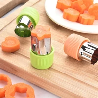 star heart shape vegetables cutter plastic handle 3pcs portable cook tools stainless steel fruit cutting die kitchen gadgets