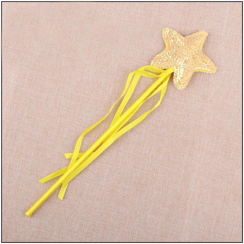 yellow star Хэллоуин бабочка звезда волшебная палочка костюм для девочек реквизит косплей вечерние сувениры принцессы подарок на свадьбу День рождения Рождество - Цвет: yellow star