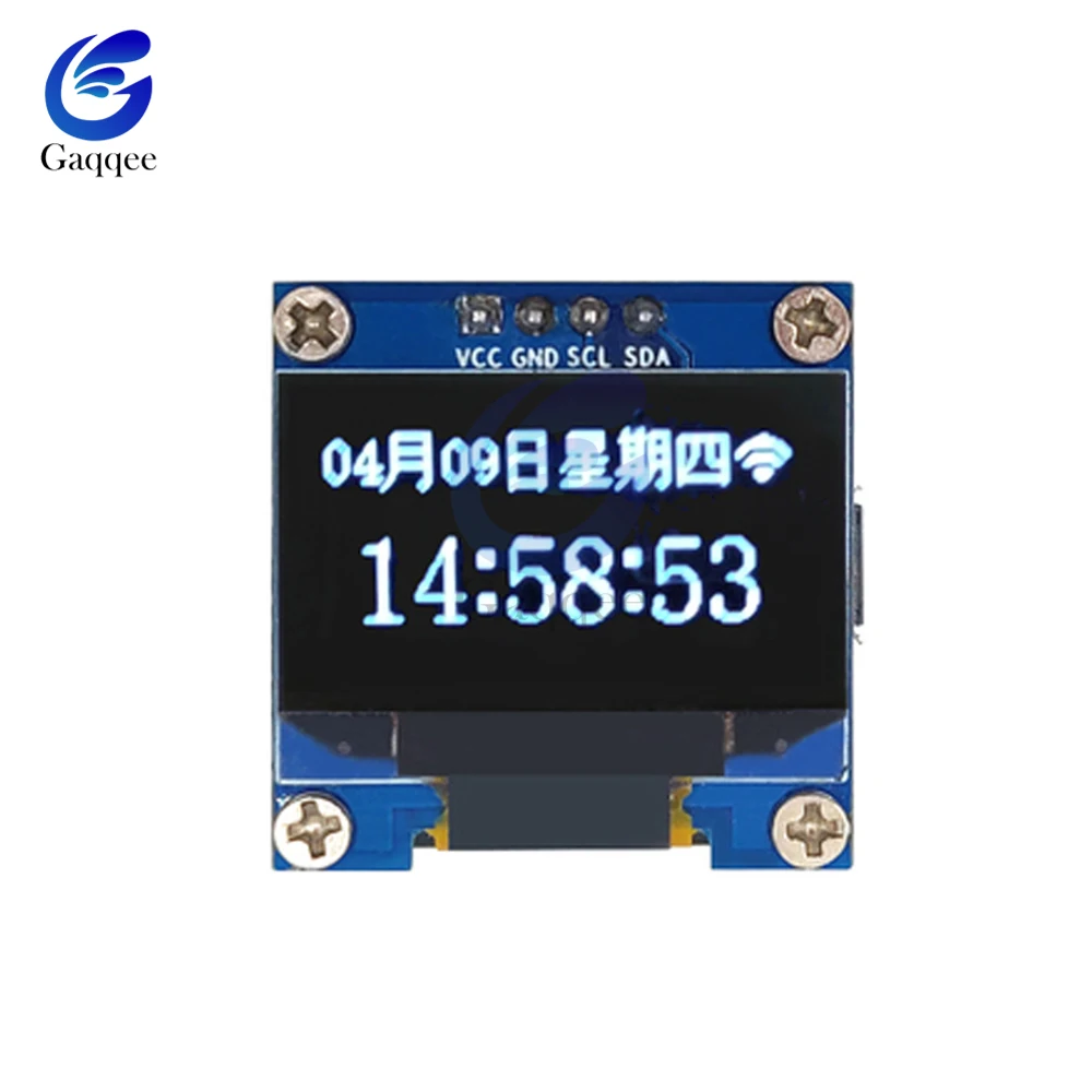 ESP8266 0 96 дюймовый oled дисплей модуль WiFi часы ЖК экран ESP 12F DIY прогноз погоды IIC I2C 5V