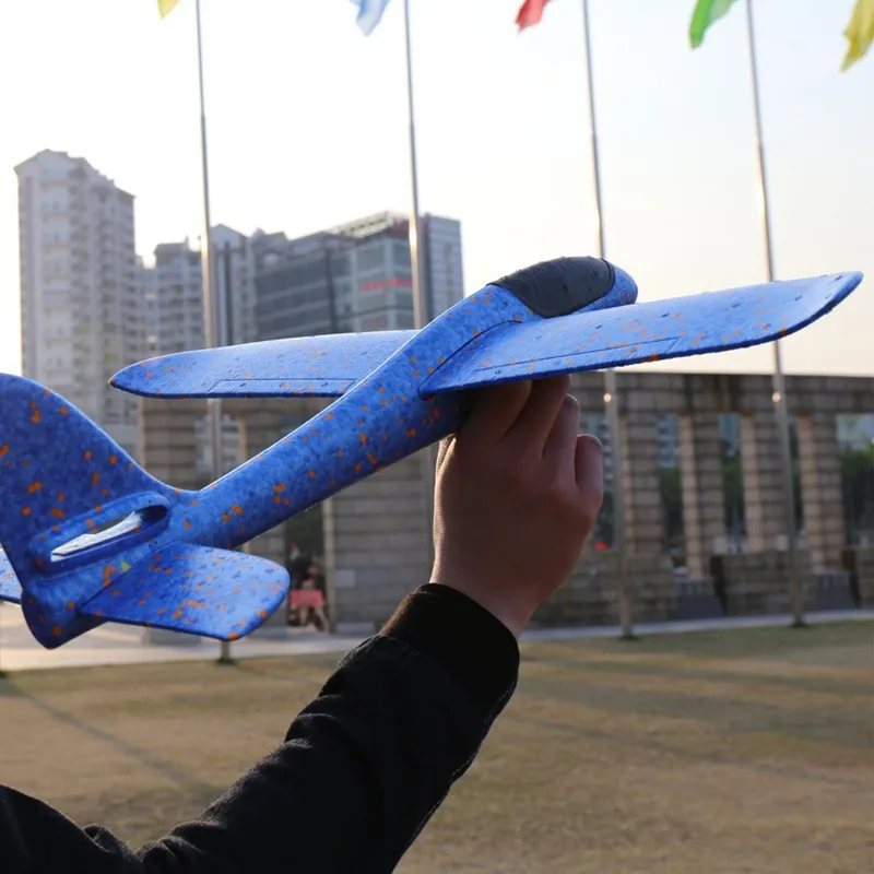 Модель самолета из пены EVA 48/19 см для бросания в полет с гироскопом для игры на открытом воздухе и в помещении, подарок для ребенка YJN.