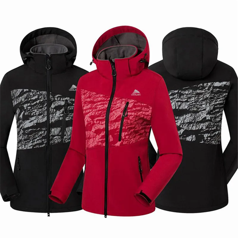 

Women Softshell Fleece Liner Hiking Jackets Outdoor Sports Windproof Climbing Windbreaker Fishing Skiing Trekking Camping Coats
