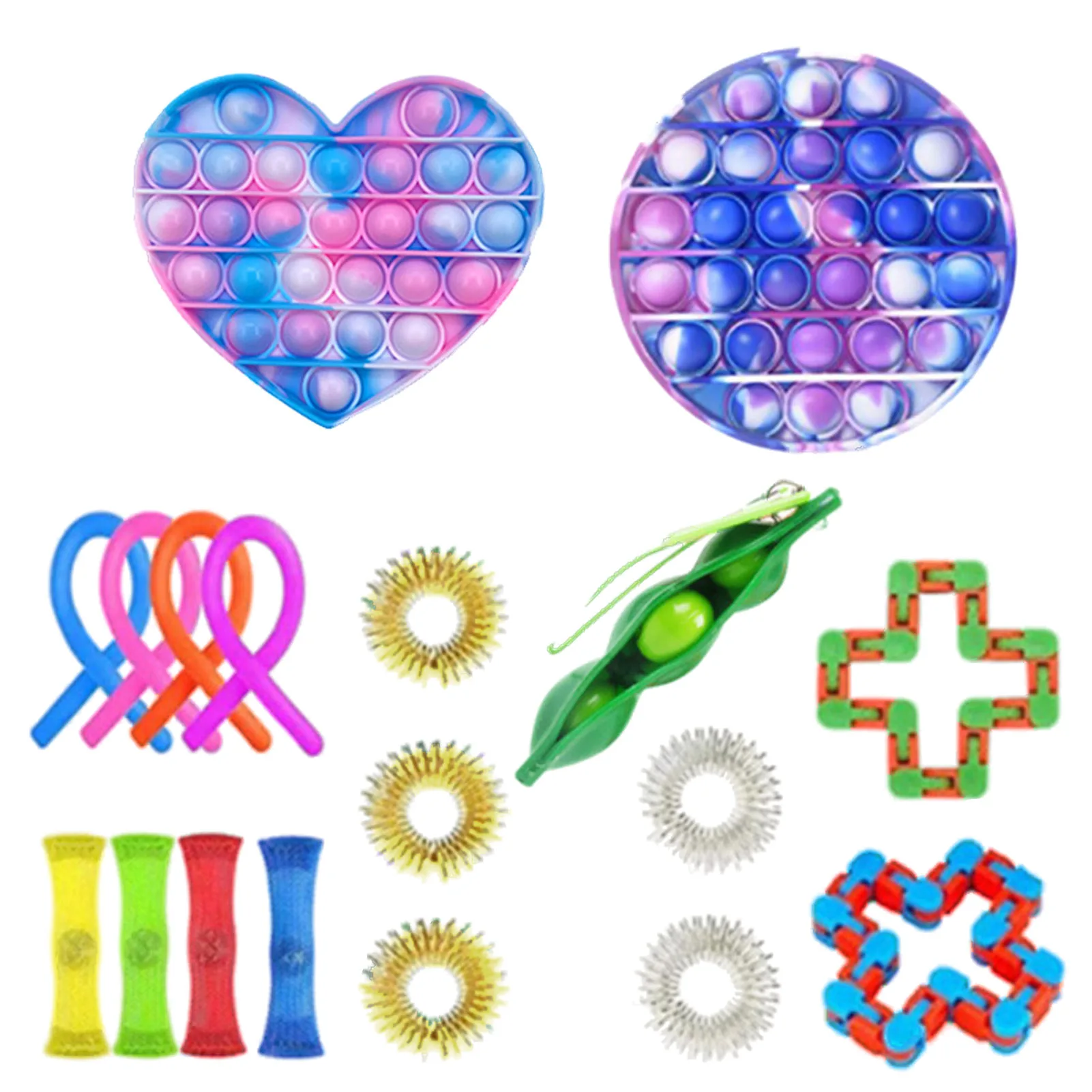 

Fidget Toys Anti Stress Set Stretchy Strings Pop It Popit Gift Pack Adults Children Squishy Sensory Antistress Relief Figet Toys