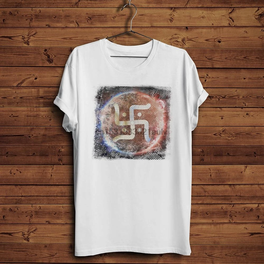 Удачи футболка свастика тройник старинный этнический индийский символ знака