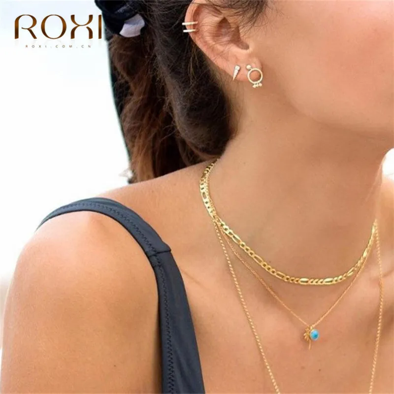 ROXI модные маленькие ушные манжеты полые u-образные клипсы на сережках альпинистские без имитация Пирсинга Хряща Серьги из стерлингового серебра 925 пробы