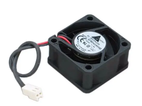 Двухпроводной охлаждающий вентилятор для сервера Delta Electronics EFB0424VHD, постоянный ток 24 В, 0,14 А, 40x40x20 мм