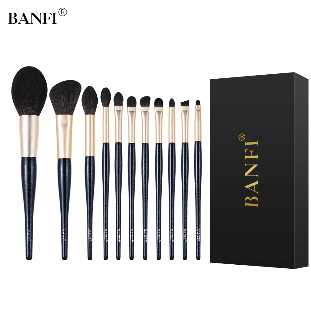 

BFNAI 11Pcs Makeup brush designed according to the foundation brush set designer makeup makeup brush set eyeshadow for make