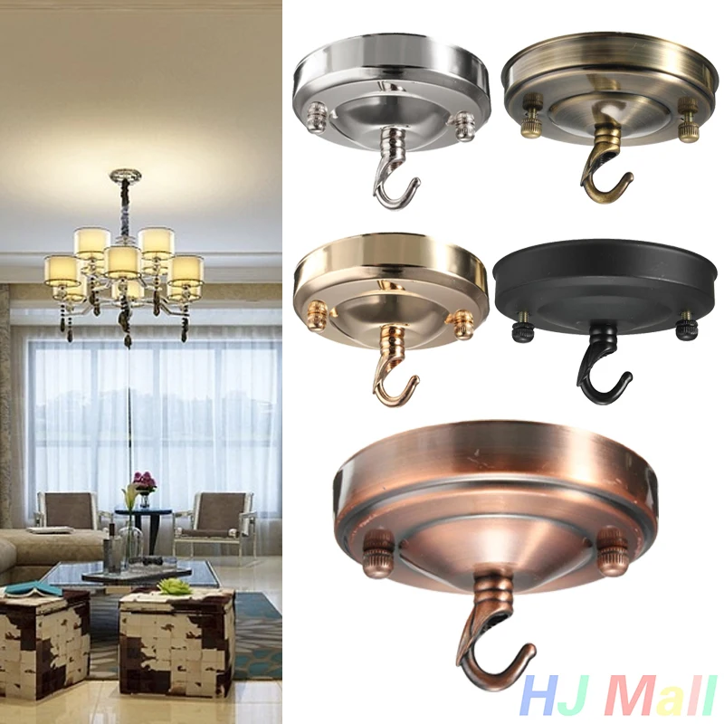 Потолочный крючок в стиле ретро люстра с круглой пластиной Подвесная лампа для