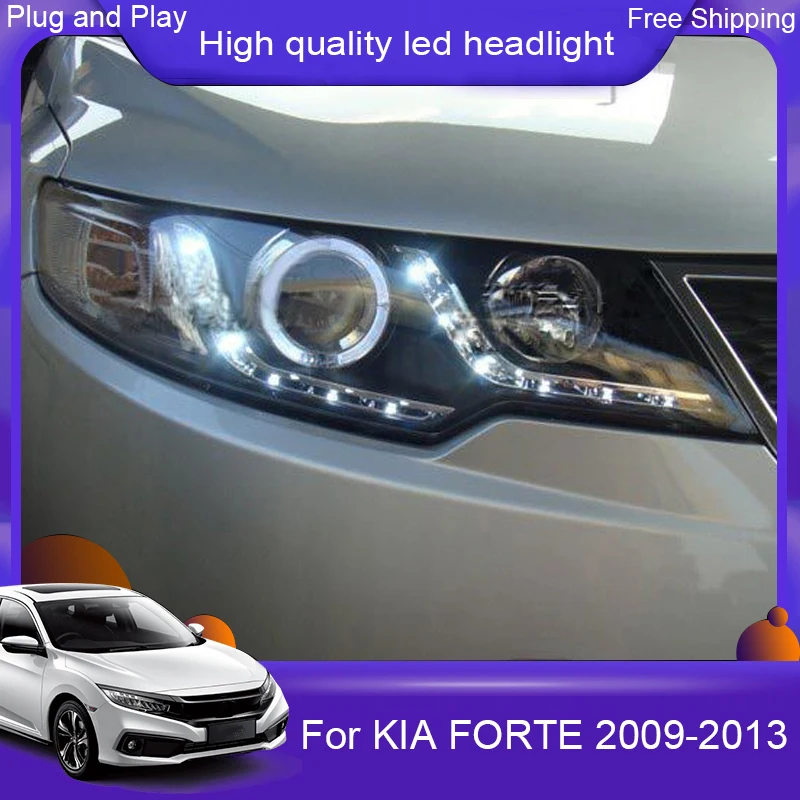 Стайлинг автомобиля передняя фара для Kia Forte 2009-2013 HID spectora k5 cerato светодиодный ные