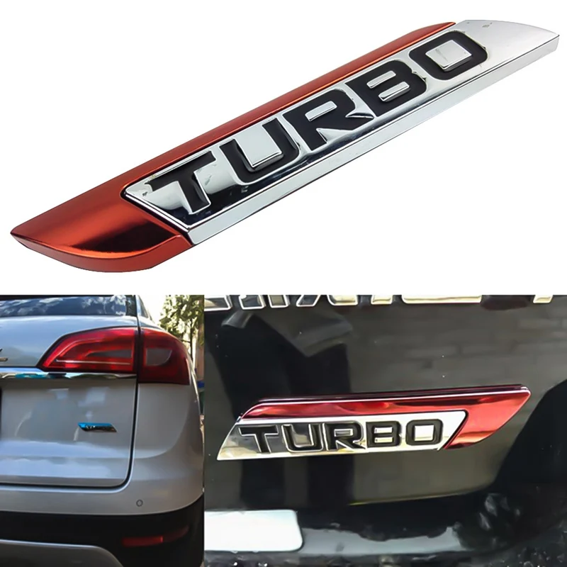 

3D Metal Turbocharged TURBO Car Sticker TURBO Logo Auto Car Body Decals Emblem Badge Car Styling DIY Decoration Accessories