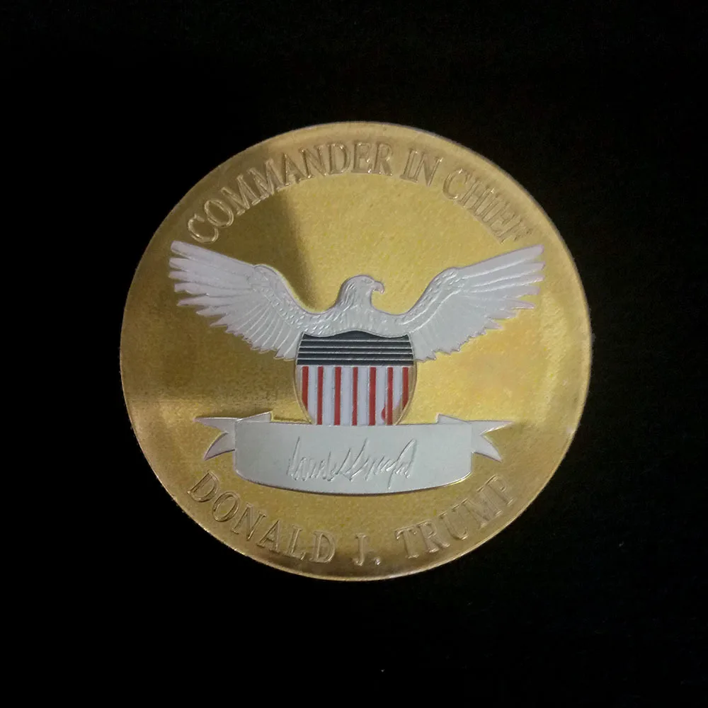 

10PCS Set Creative Souvenir Gold Plated Donald J Trump Of US President Donald Trump Silver Gold Plated EAGLE Commemorative Coin