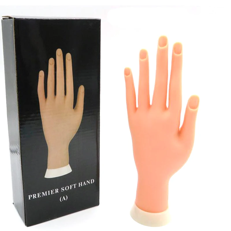 Гибкие мягкие пластмассовые руки Модель Flectional Манекен Поддельные ногти