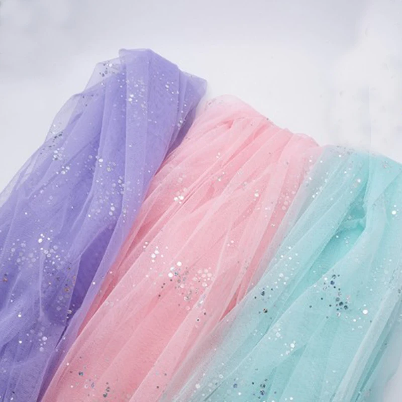 Блестящая Тюлевая ткань с принтом пачка свадебное украшение вуаль лазерное
