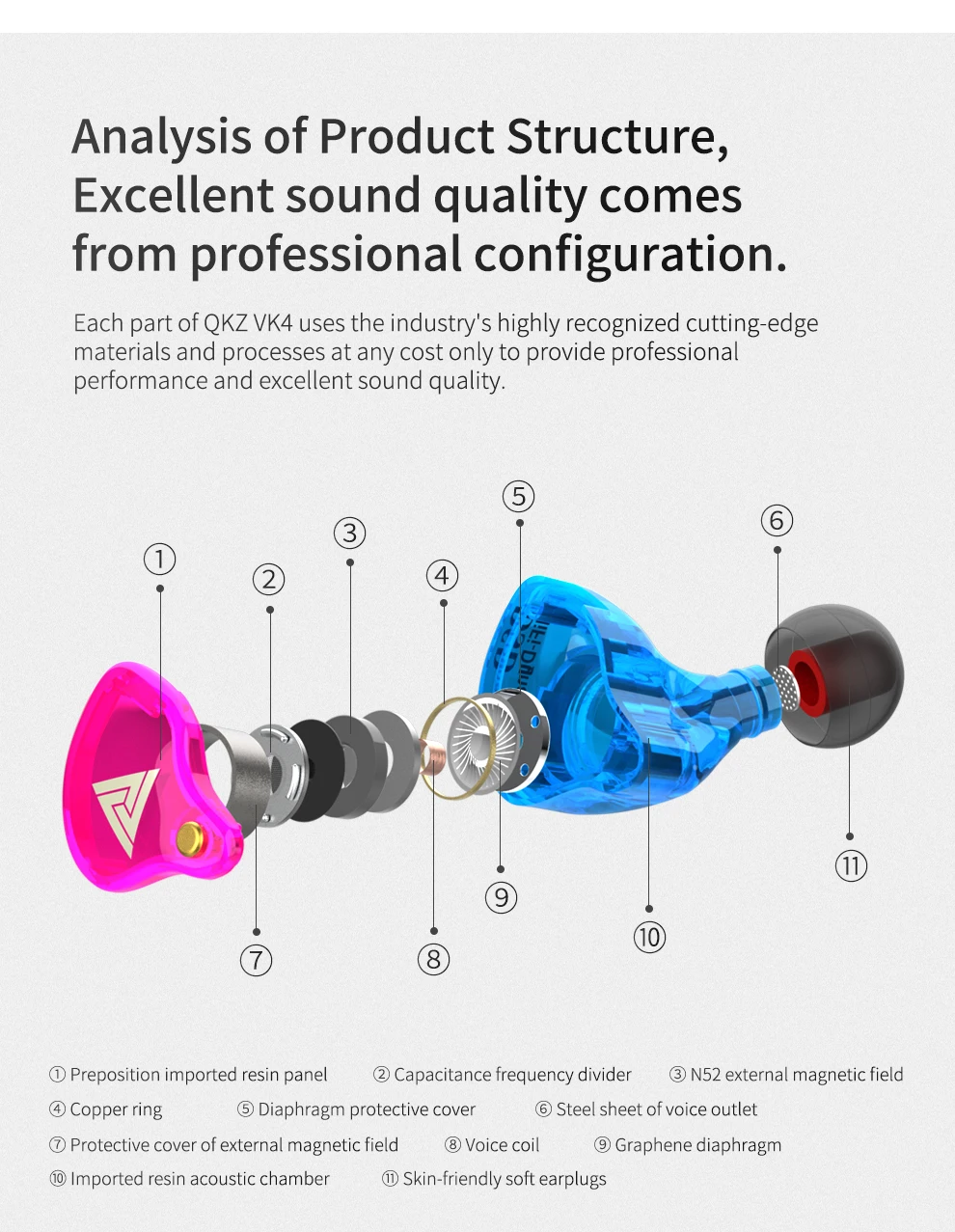 

HiFi anchor earphone in ear earphone mobile music by wire subwoofer earphone