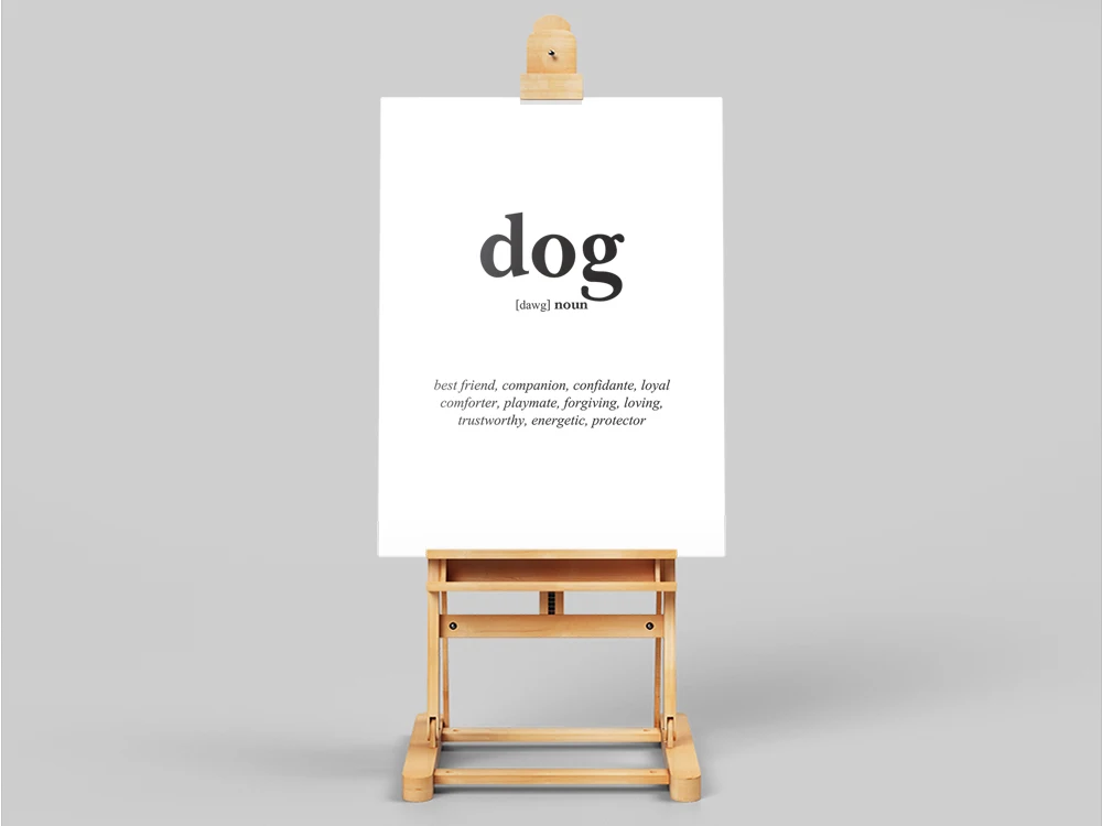 Плакат с собакой настенный художественный принт забавный подарок для любителей