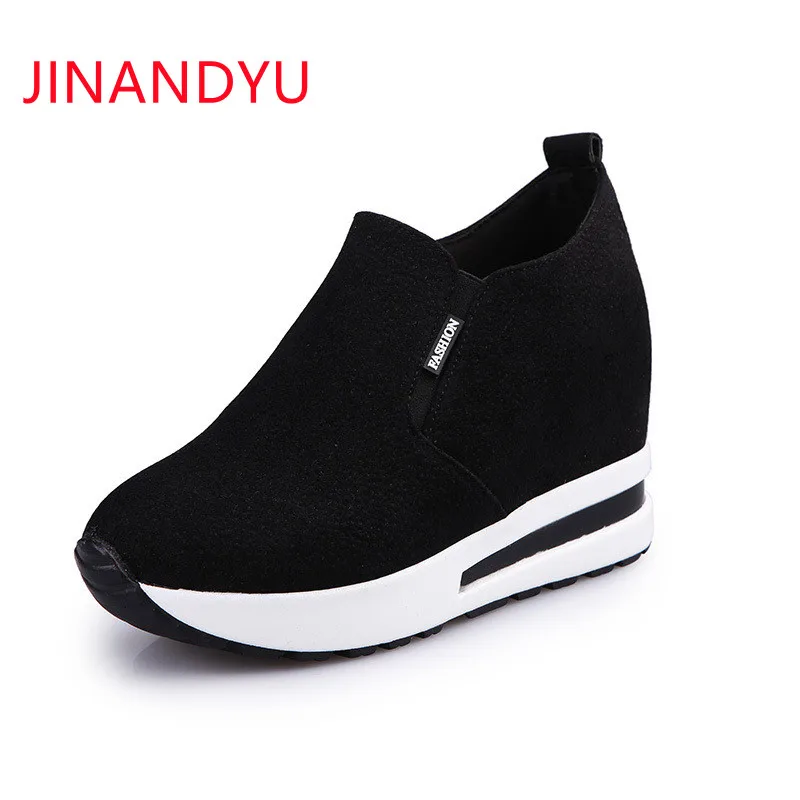 

Platform Loafers Shoes Woman Wedge Sneakers Casual Chunky Female Shoes Heels Fashion Black Sport Shoes for Women Slip on New