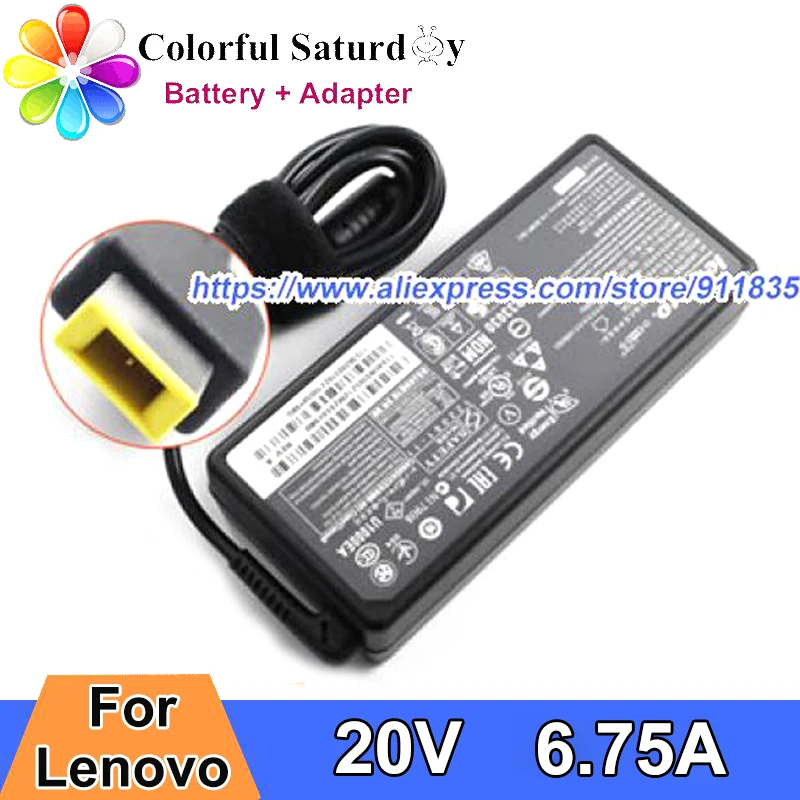 

135W ADL135NLC3A 20V 6.75A AC Adapter For Lenovo IDEAPAD Z710 Y50-70 Y70015LSK 20QVCTO1WW Y520 Ideapad Y700 THINKPAD T440P T450P