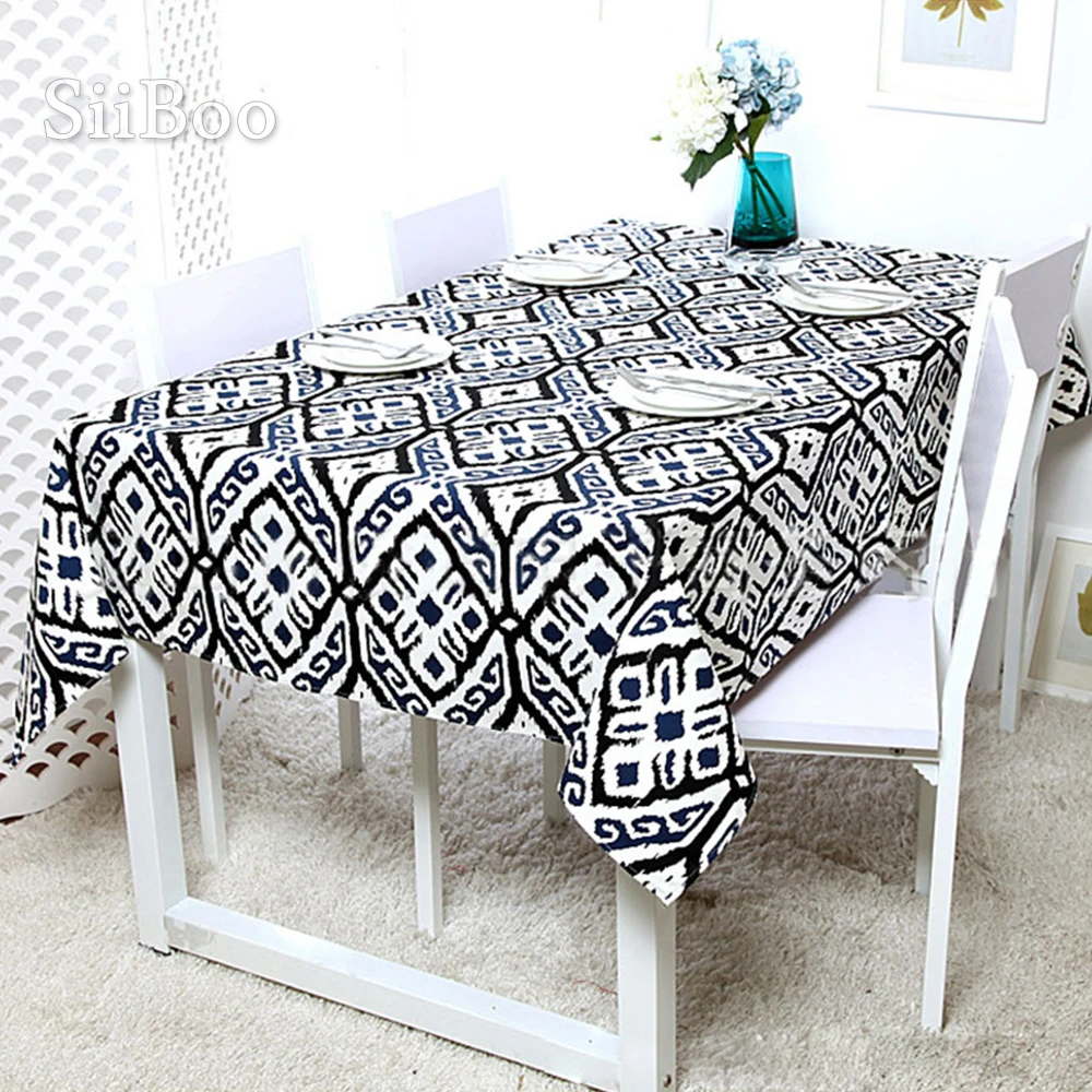 Плотная холщовая скатерть из 100% хлопка в литературном стиле 140*220 см для чайного