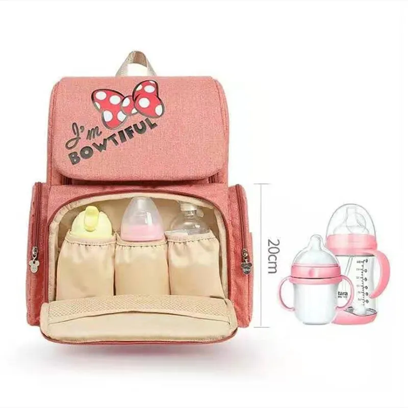 Дисней Микки Минни мультфильм сумка USB Отопление детские подгузники для