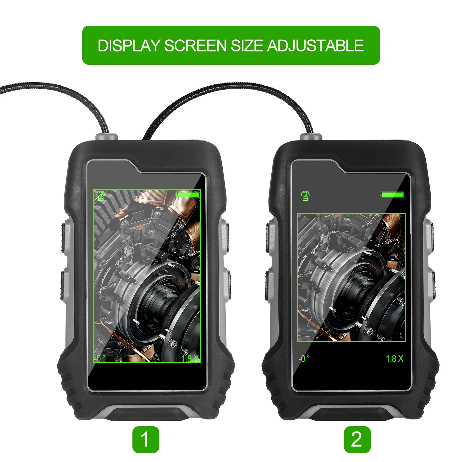 Portable 4.3&quot Waterproof Industrial Endoscope with 2.7&quot Soft Pipe Probe Camera for Vehicle/Air Conditioner/Pipeline Repairing |