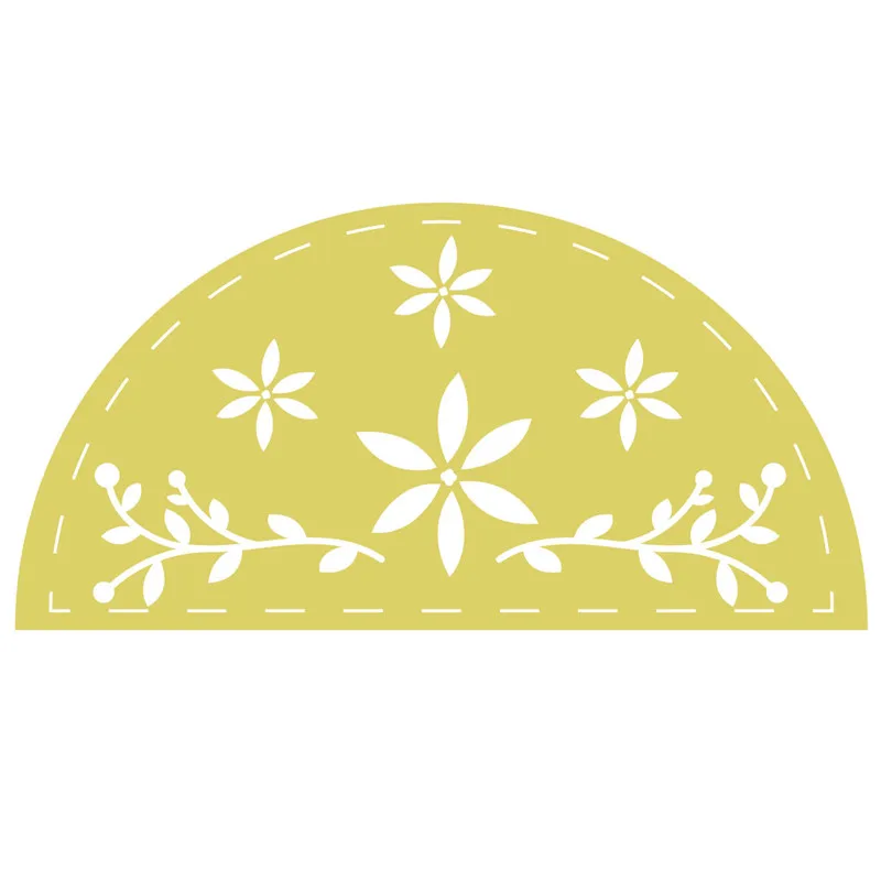 Eastshape металлические режущие штампы полукруг Doily Fold Card с кружевным краем