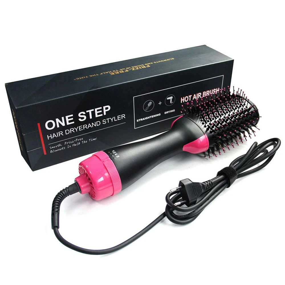 

One-Step Hair Blow Tangle Comb Volumizer Electric Hot Air Curling Iron Comb Blow Dryer Anti-Static Hot Air Brush Dropshipping