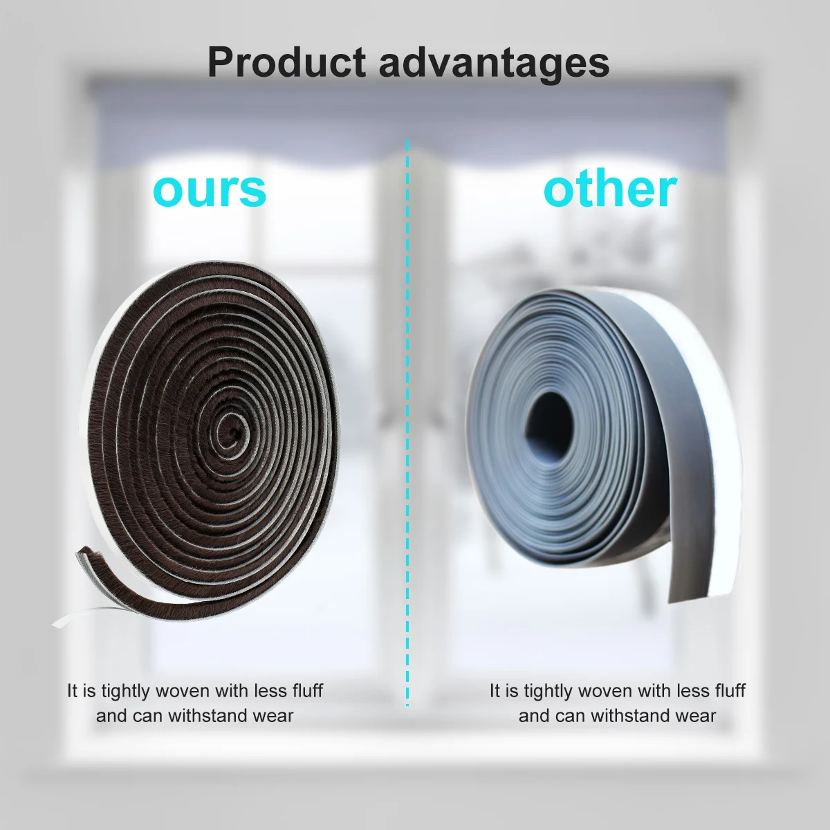 5M Door Weather Stripping Wind-proof Brush Strip For Home Window Sound Insulation Gasket dusting sealing tape | Обустройство дома