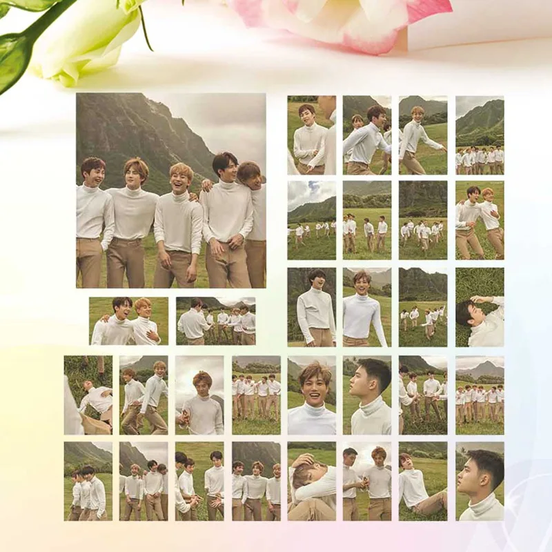 

30pcs/set KPOP E-XO Members Poster Card Photocard Photobook Album Lomo Card Self Made Paper Photo E-XO For Fans Gift Collection