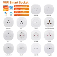 sixwgh wifi plug socket outlet adapter tuya timing electronic socket smart life app alexa wireless remote control power outlet