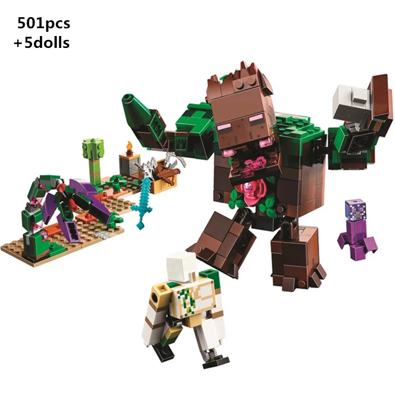 

NEW My World The Jungle Abomination Building Blocks Crawlers Forest Action Classic Model Kits Bricks Toys For Children Gifts