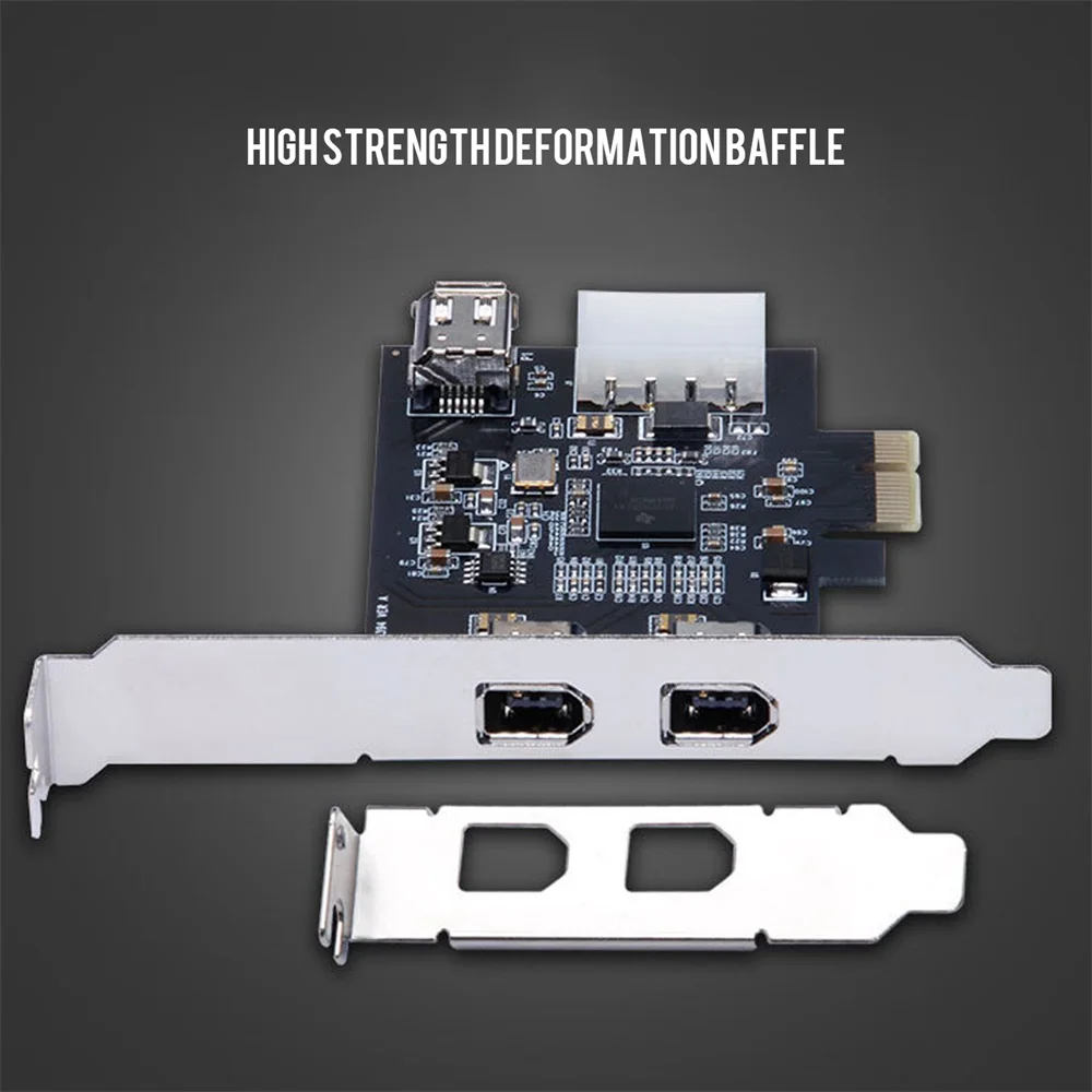 

PCI Express 3 Port Video Capture Expansion Card Firewire 1394A PCIE Card 6Pin 4Pin Port Adapter Card For Desktop PC Hot-Swap