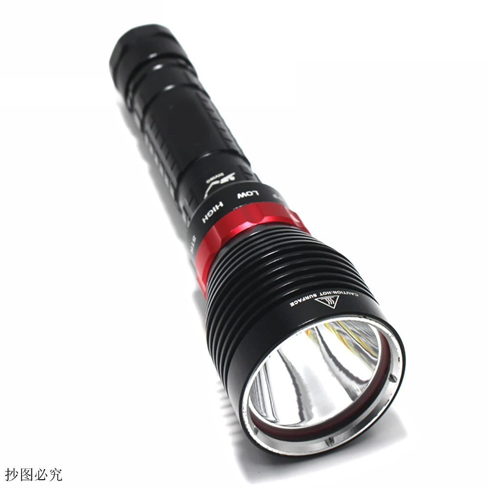 10 Вт 3-Mode XM-L2 светодиодный Дайвинг флэш-светильник фонарь 3800 Lumen100M подводный водонепроницаемый светодиодный светильник-вспышка фонарь на 26650 батареи