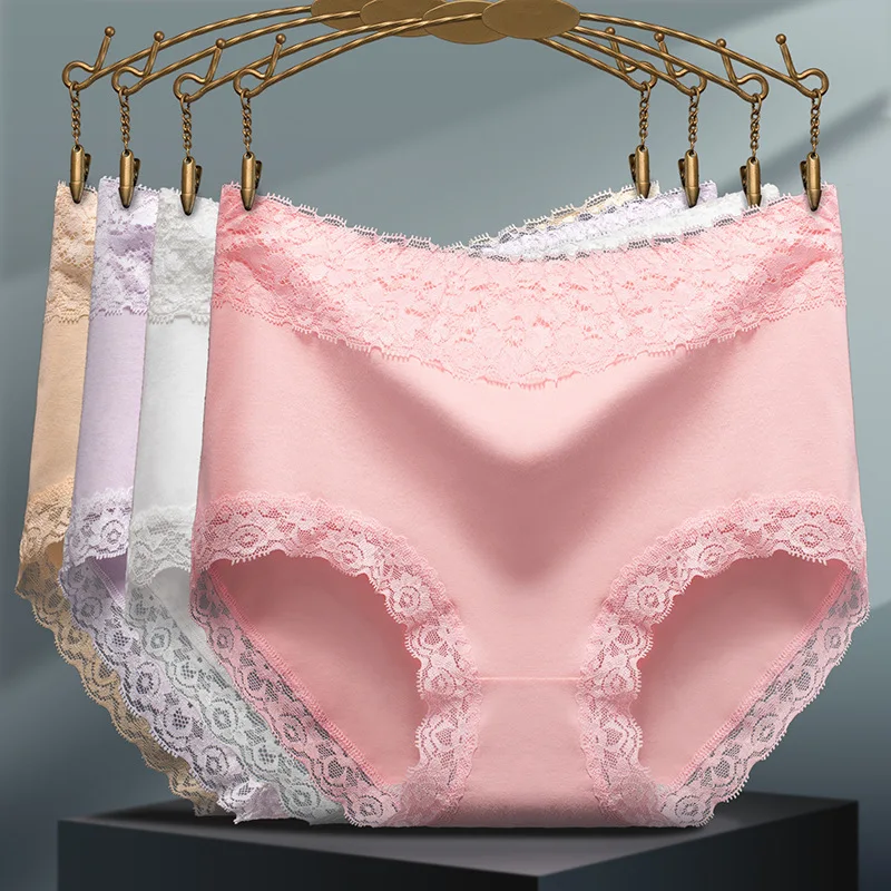 Женские трусики большого размера нижнее белье бикини с высокой талией бесшовные