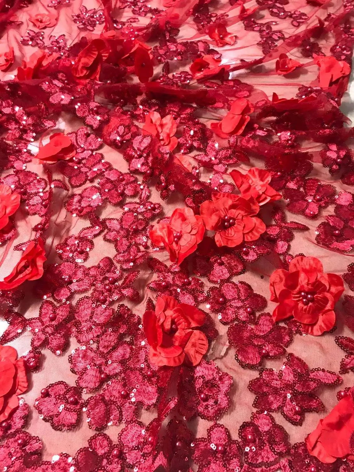 Новейший 3D цветок ручной работы с высоким качеством Emboroidered африканская