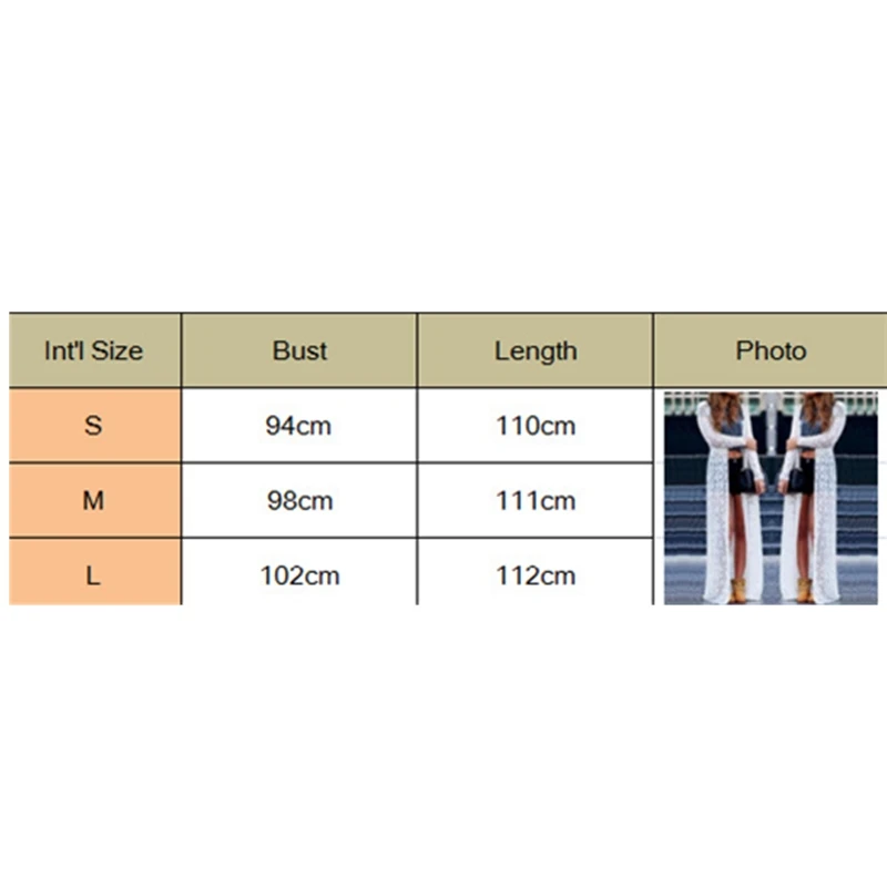 

New Fashion Ladies Women Long Sleeve Floral Lace Beach Long Cardigan Casual White Bikini Cover Ups Wrap Beachwear
