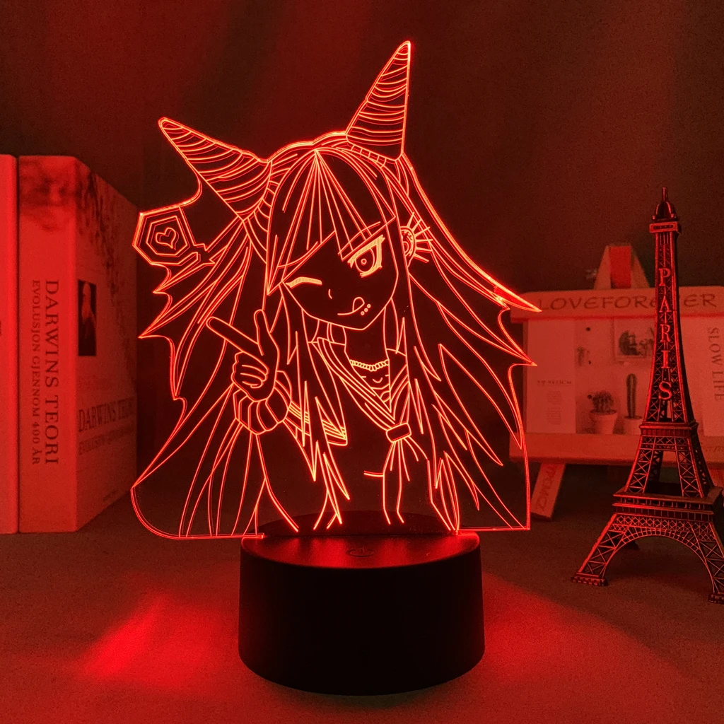 Аниме 3D LampDanganronpa светодиодный светильник Ibuki Mioda лампа для спальни Декор Детский