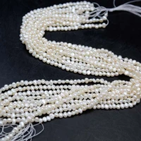 3pcs 3 4mm natural white freshwater extremely fine baroque pearls pearl for bracelet beads
