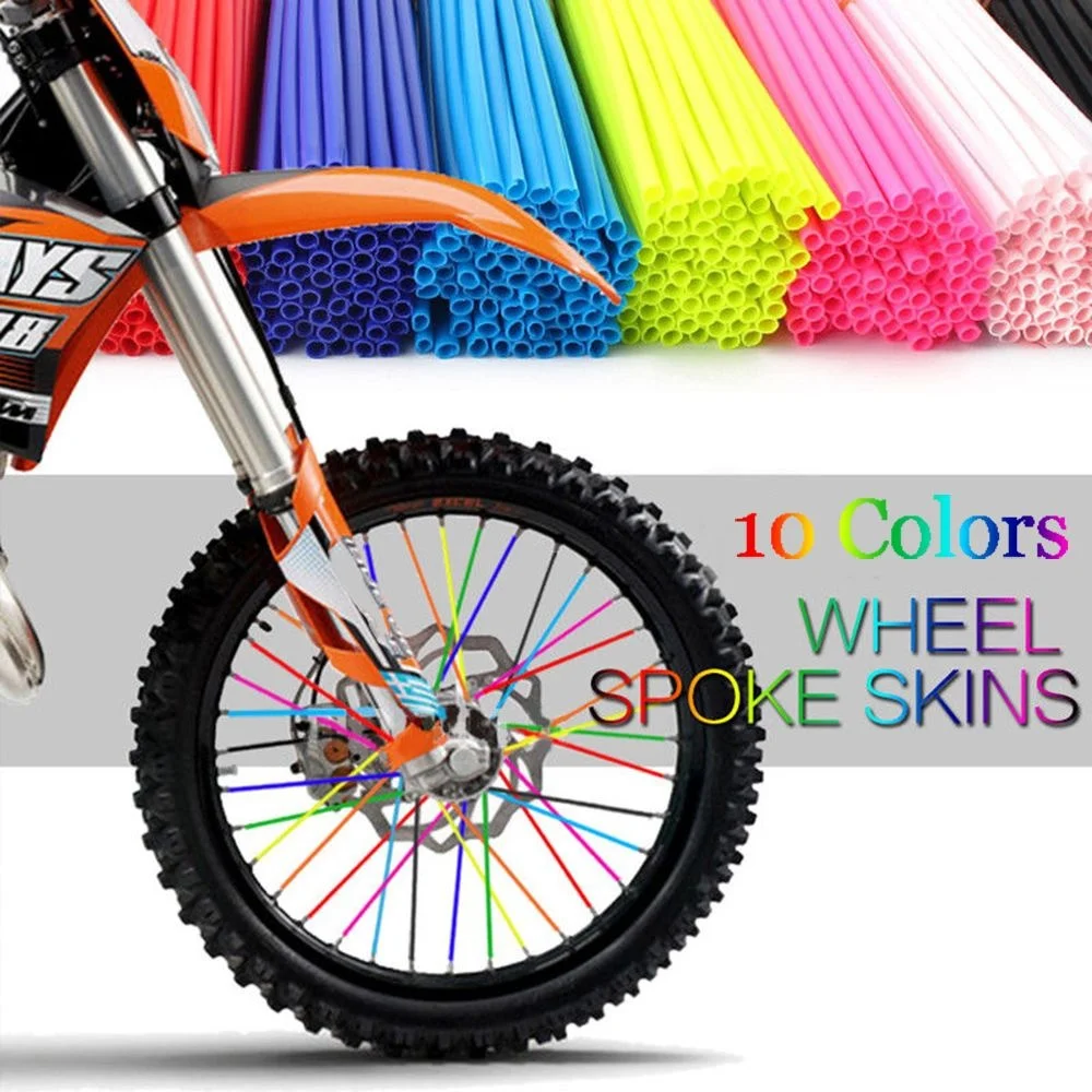 

36Pcs Bike Motorcycle accessories Dirt Decoration Motocross Wheel Spoke Wraps Rims Skins Protector wheel Covers Decor