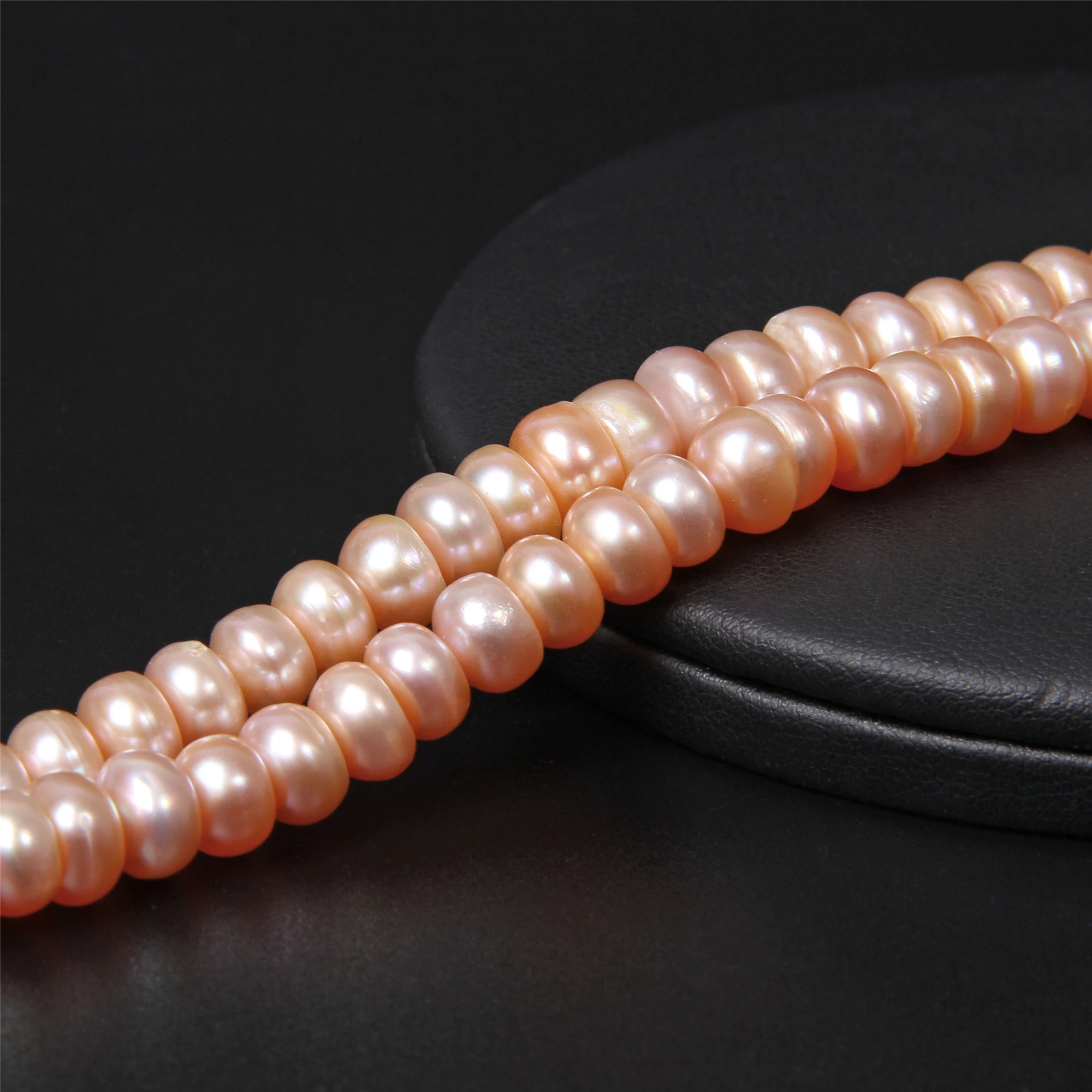 7-8 класс AAA безупречный блеск пресноводный розовый жемчуг бусины натуральные