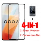 4IN 1 защита для экрана для IQOO 8 Стекло IQOO 8 7 5 3 Neo 5 Lite Закаленное стекло Защитная пленка для телефона для IQOO Z3 Z1X U3X U1X
