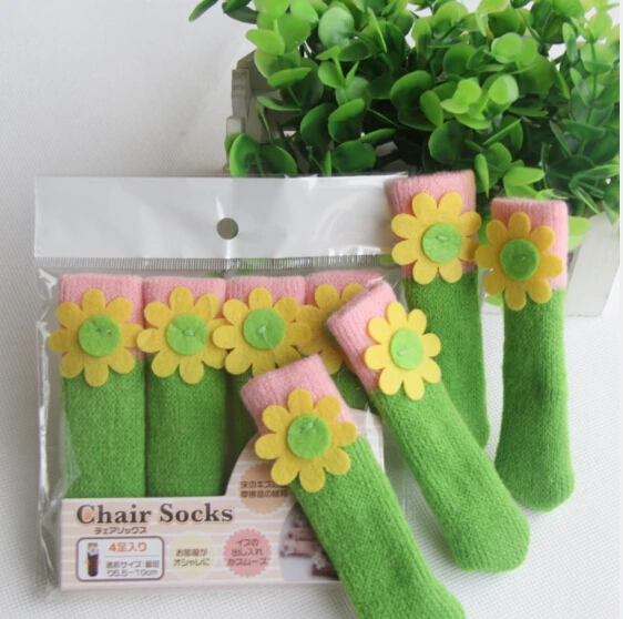 Двойной толстый вязаный обеденный стол стул для ног носки табурет коврик