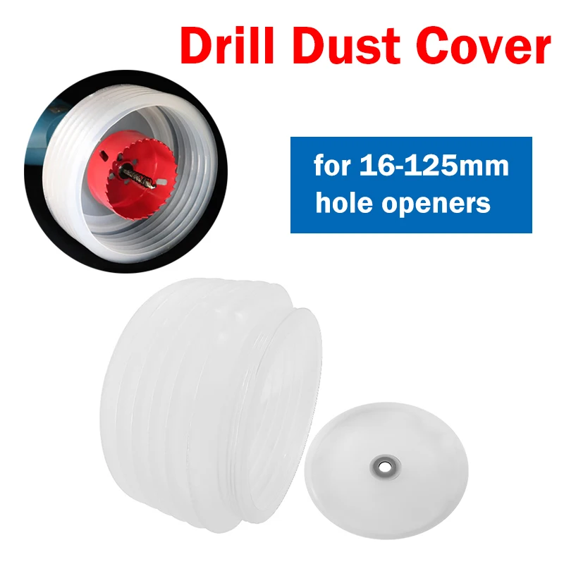 Electric Hammer Drill Dust Collector Perforator Horseshoe Speaker PVC Dust Cover Metal Drill Bit Saw Attachment Accessories